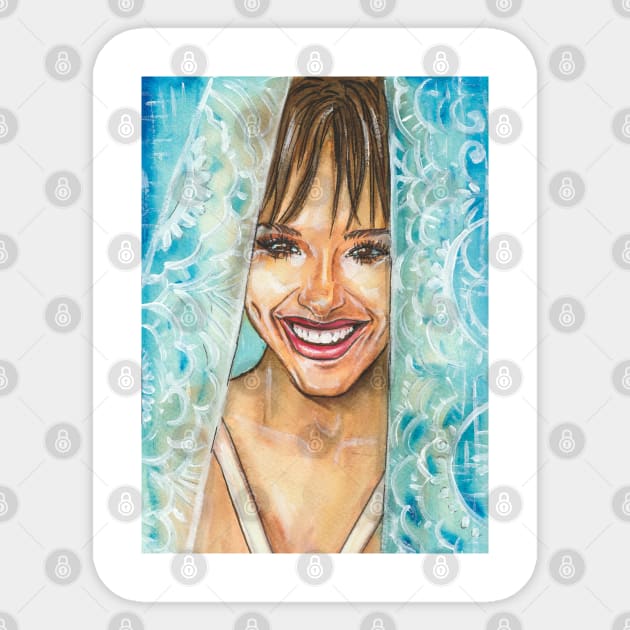 Jennifer Garner Sticker by Svetlana Pelin